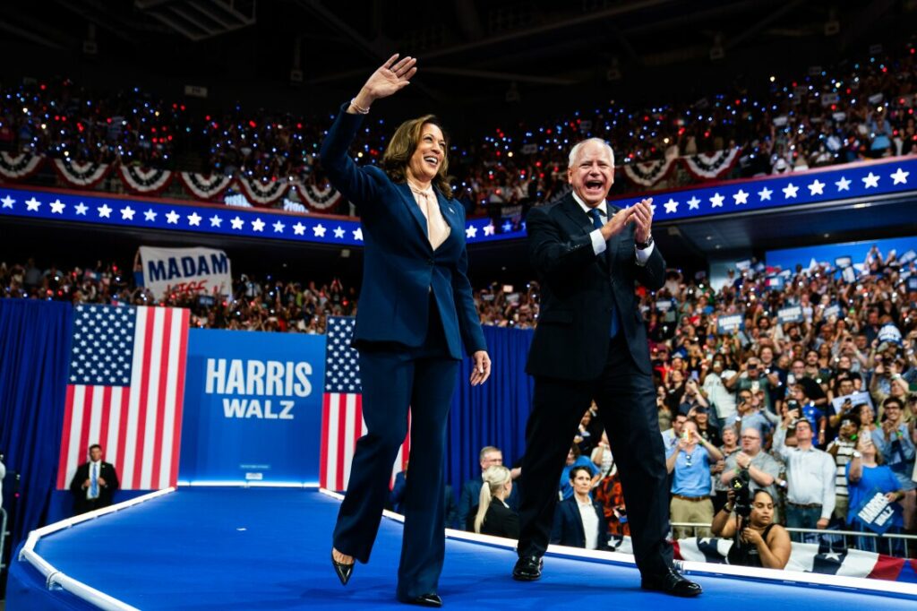 VP Kamala Harris Campaign Democratic vice presidential nominee Minnesota Governor Tim Walz